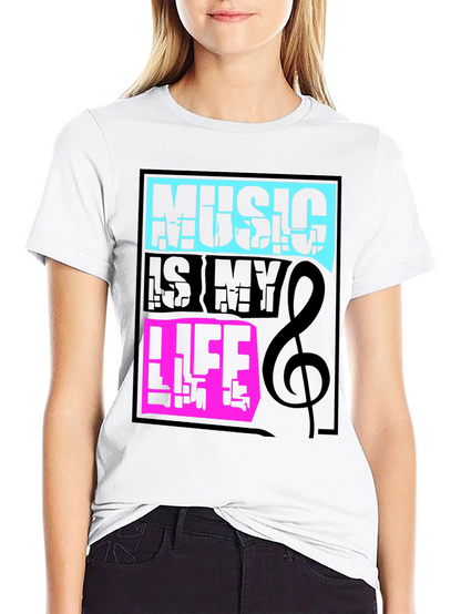 Camiseta Negra Music is My Life
