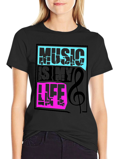 Camiseta Negra Music is My Life