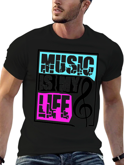 Camiseta Negra Music is My Life