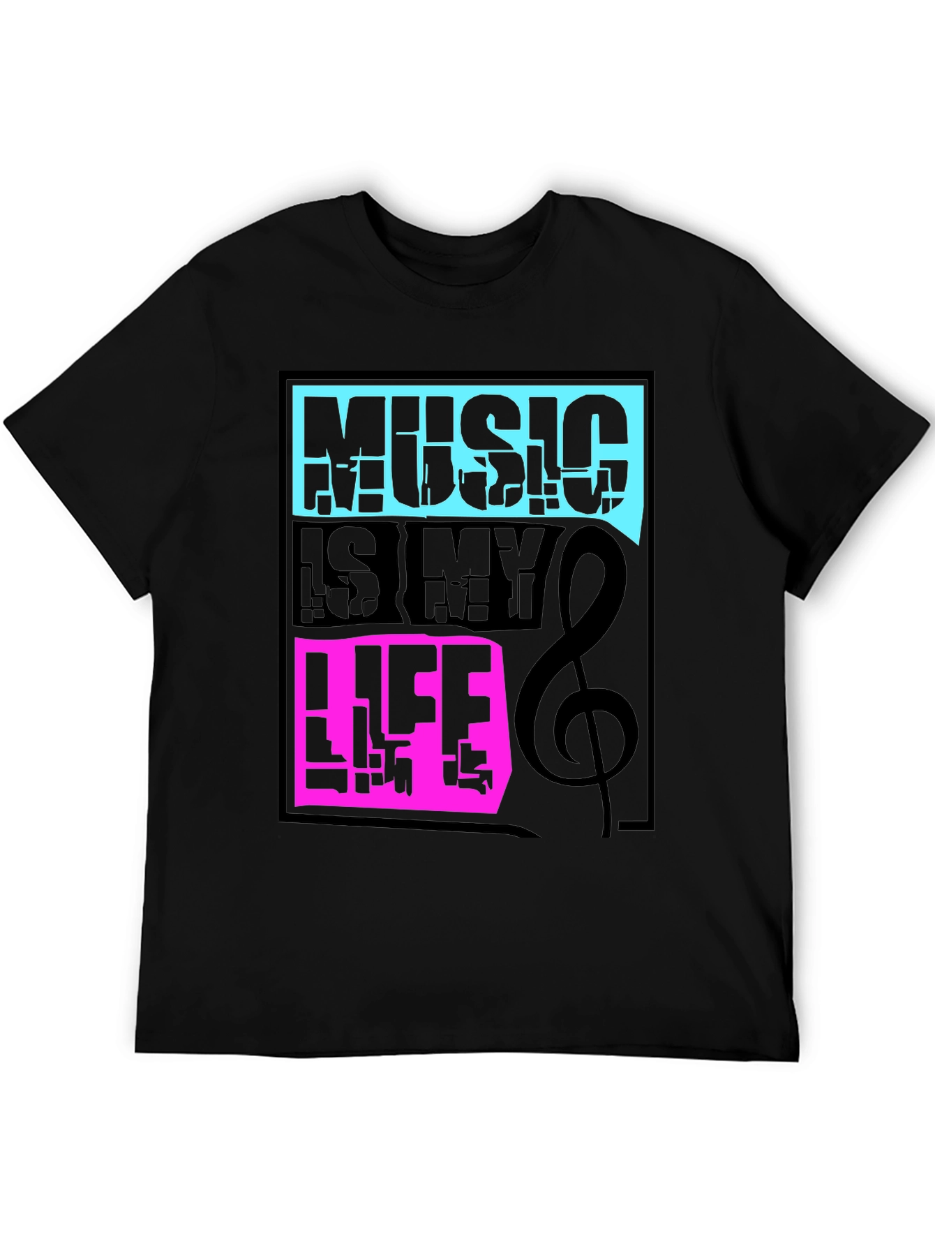 Camiseta Negra Music is My Life
