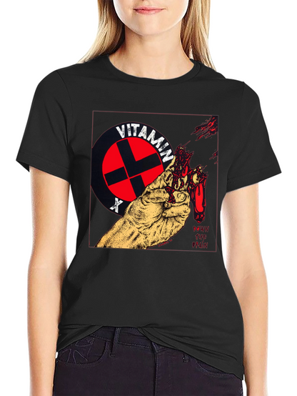 Camiseta Negra con Diseño Vitamin X