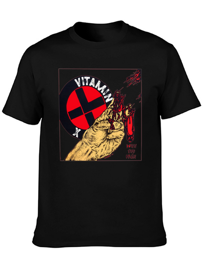 Camiseta Negra con Diseño Vitamin X