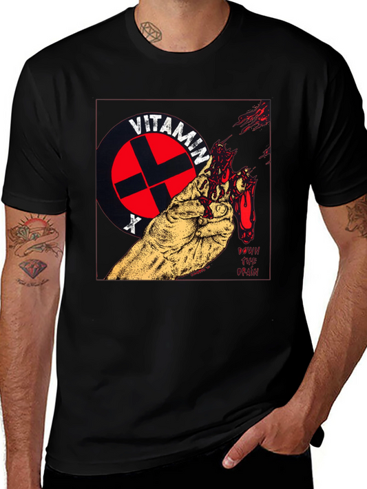 Camiseta Negra con Diseño Vitamin X
