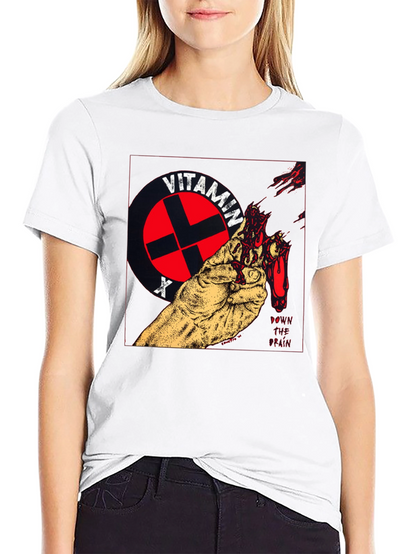 Camiseta Negra con Diseño Vitamin X