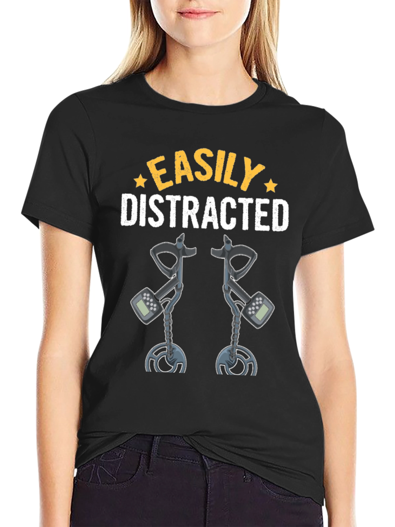 Camiseta Fácilmente Distraído Detector de Metales