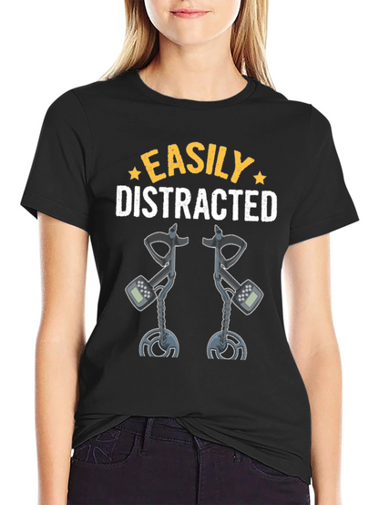 Camiseta Fácilmente Distraído Detector de Metales