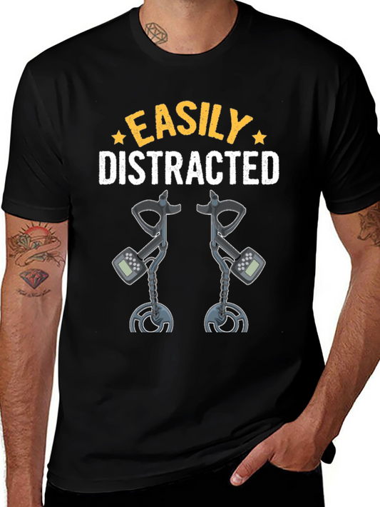 Camiseta Fácilmente Distraído Detector de Metales