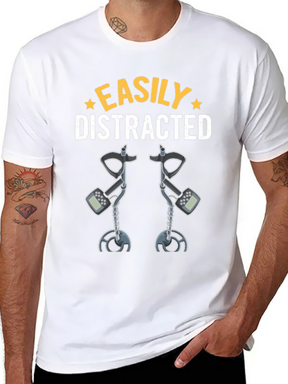 Camiseta Fácilmente Distraído Detector de Metales