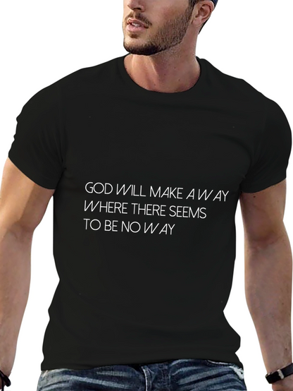 Camiseta Negra con Mensaje Inspirador