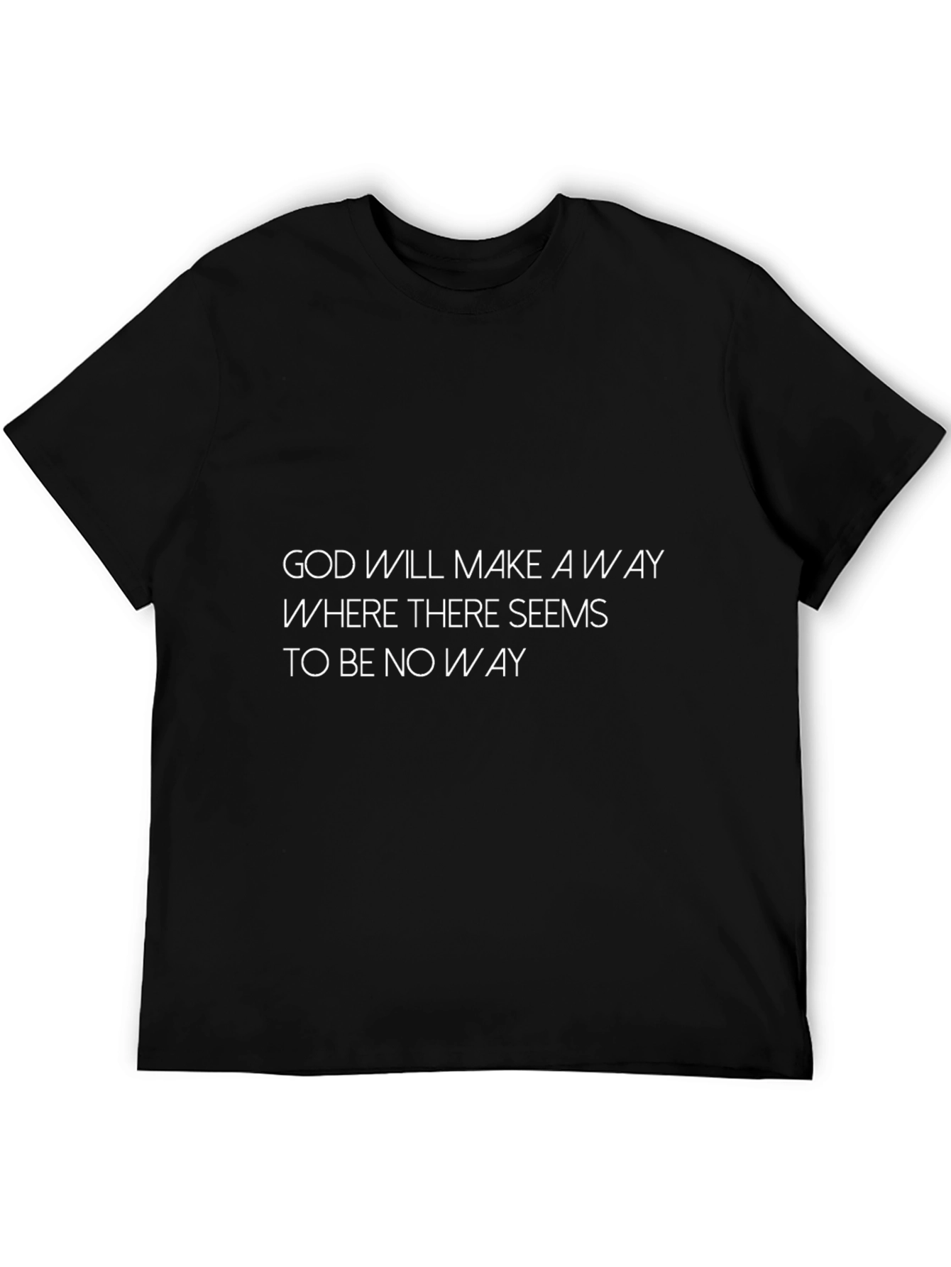 Camiseta Negra con Mensaje Inspirador