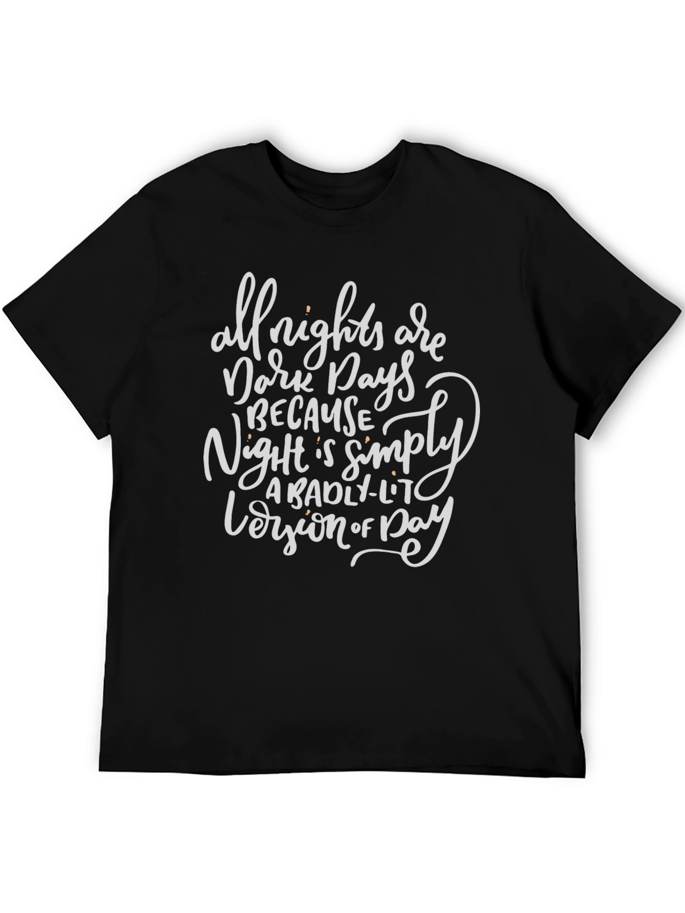 Camiseta Negra con Frase Inspiradora