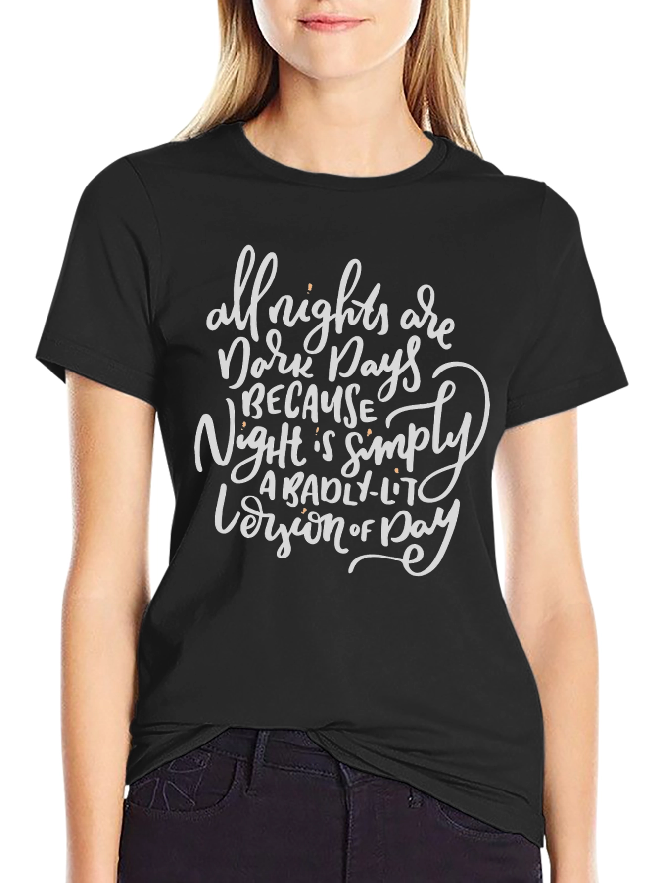 Camiseta Negra con Frase Inspiradora