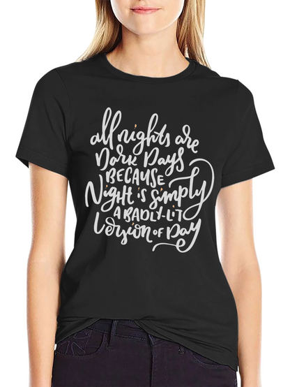Camiseta Negra con Frase Inspiradora