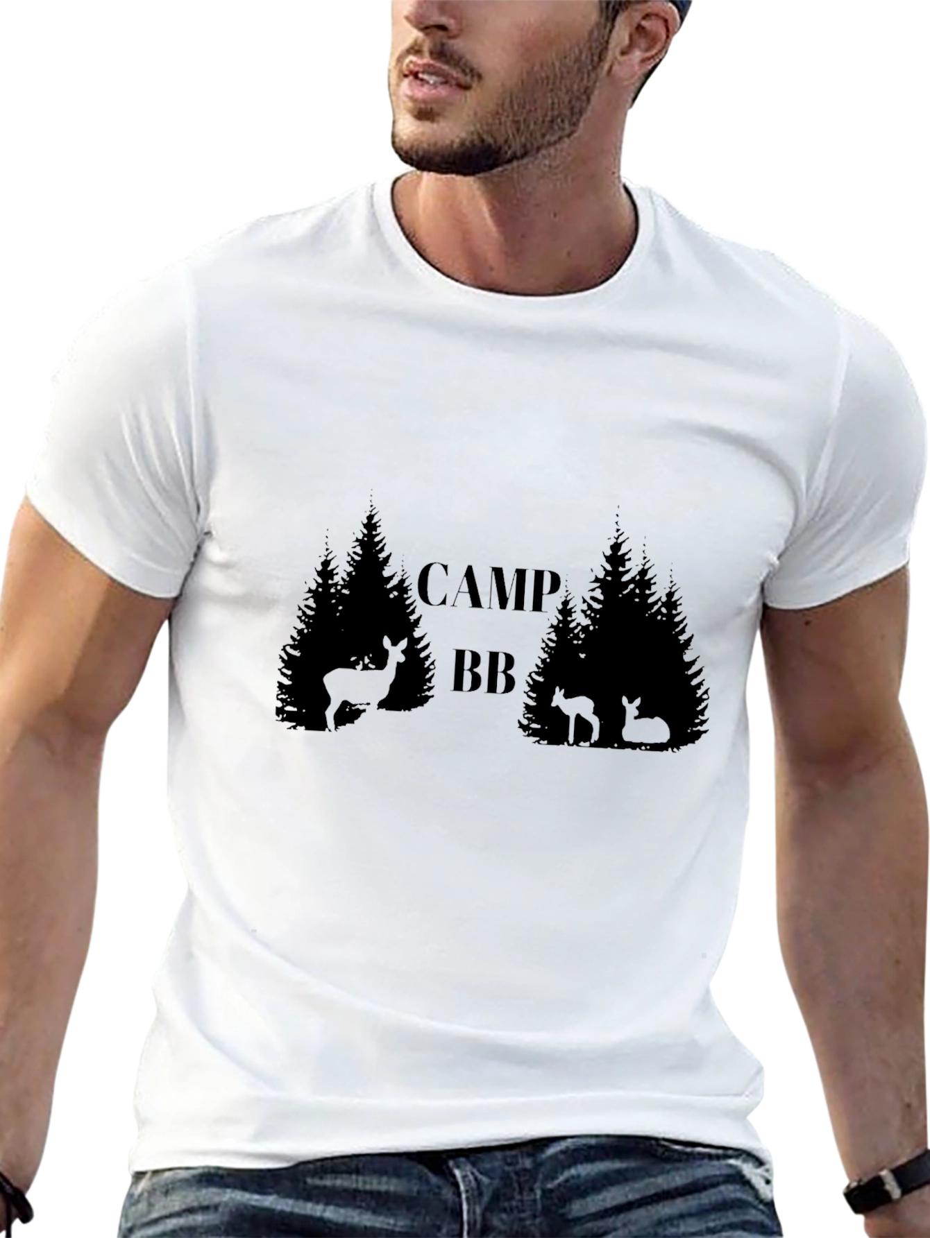 Camiseta Negra Camp BB Estilo Bosque