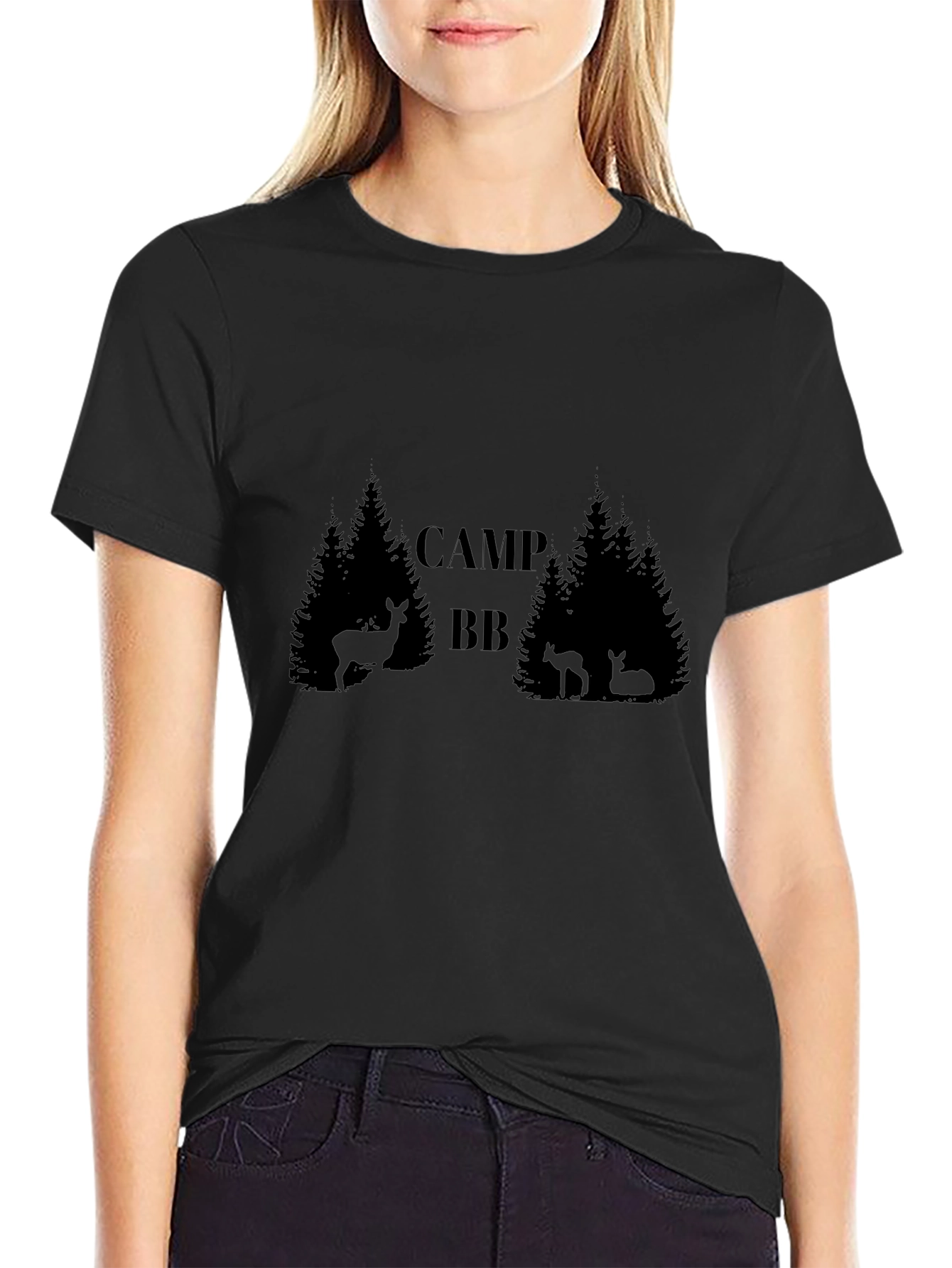 Camiseta Negra Camp BB Estilo Bosque