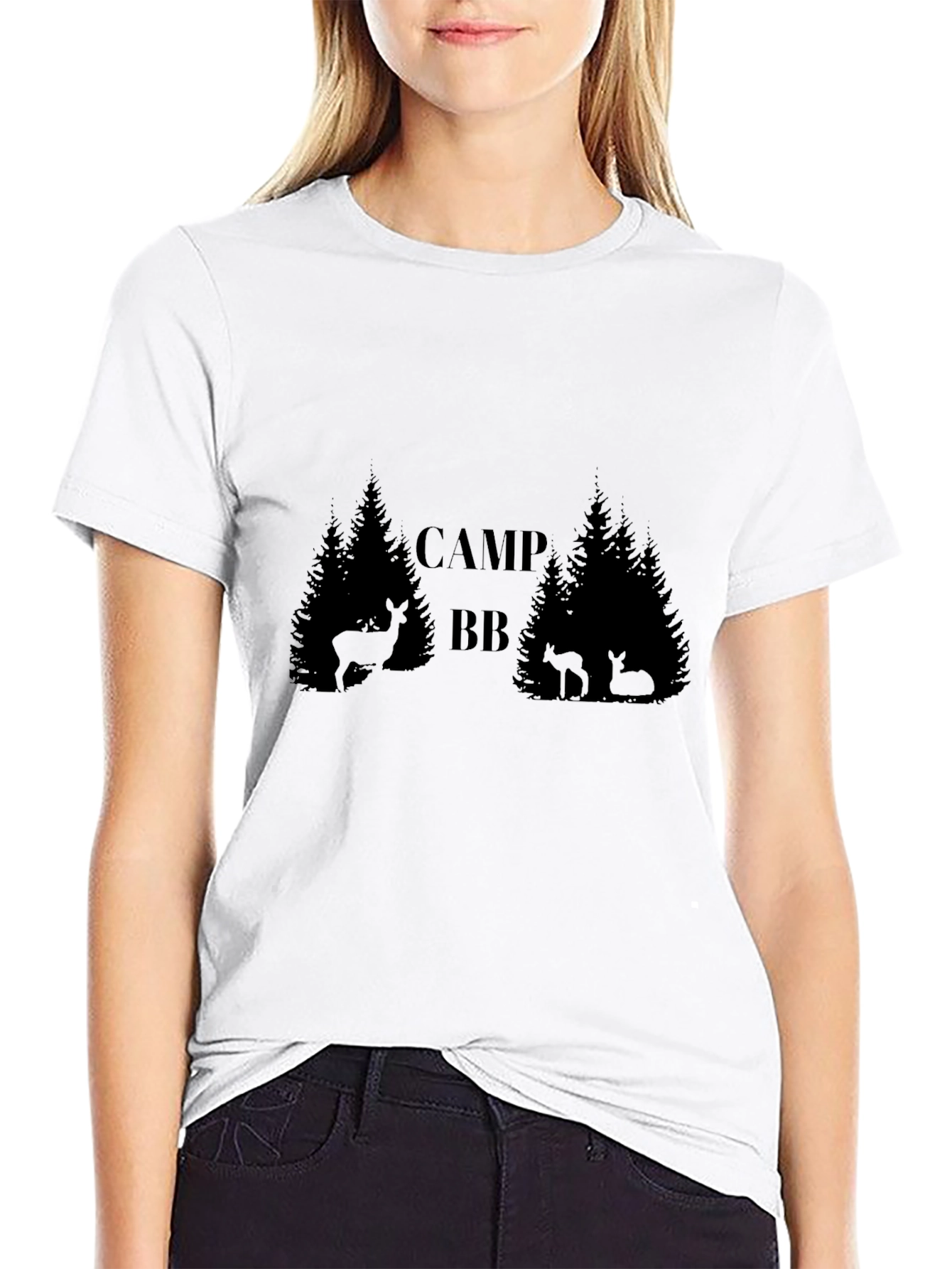 Camiseta Negra Camp BB Estilo Bosque