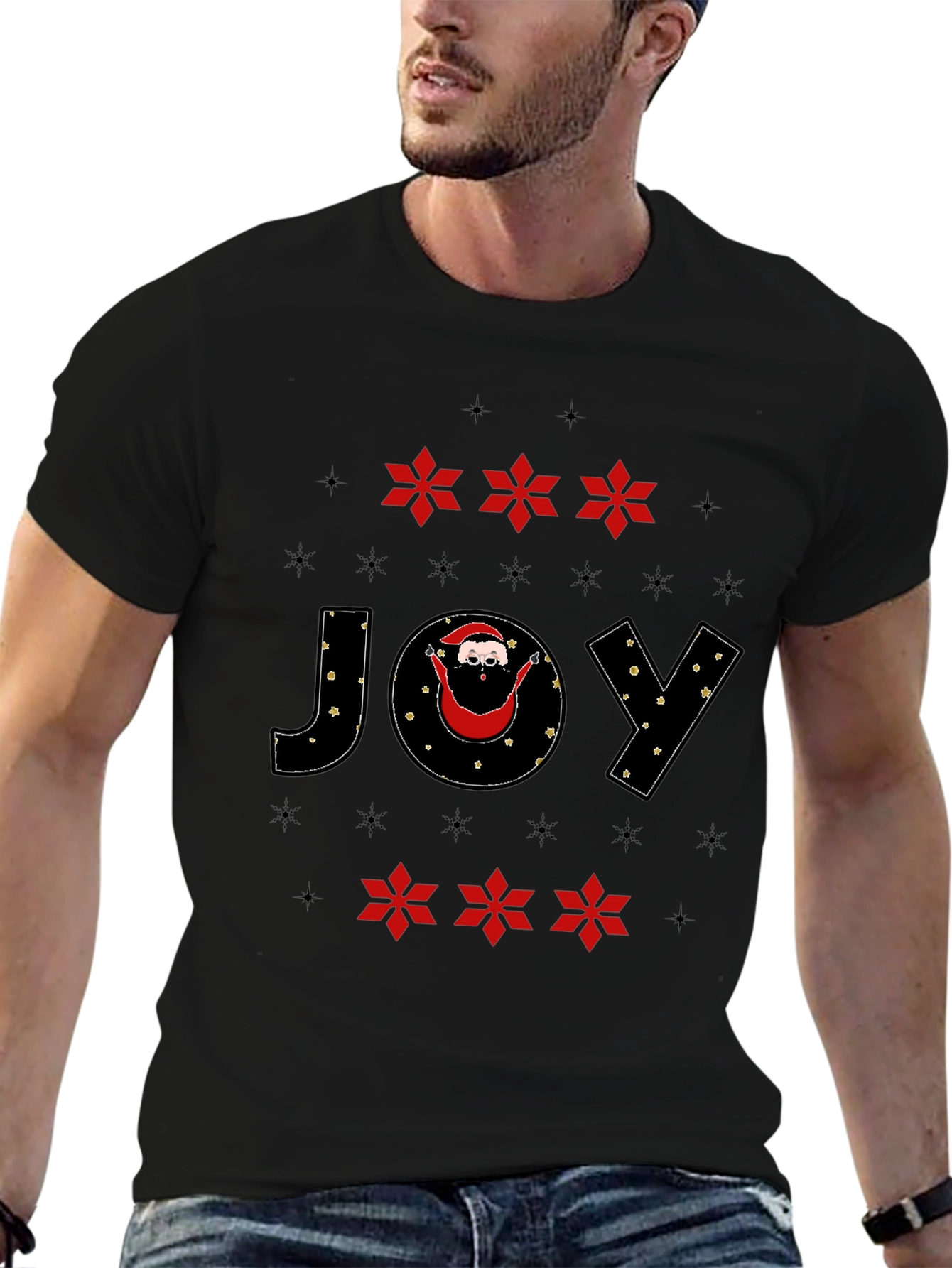 Camiseta Navideña Alegría Santa Claus