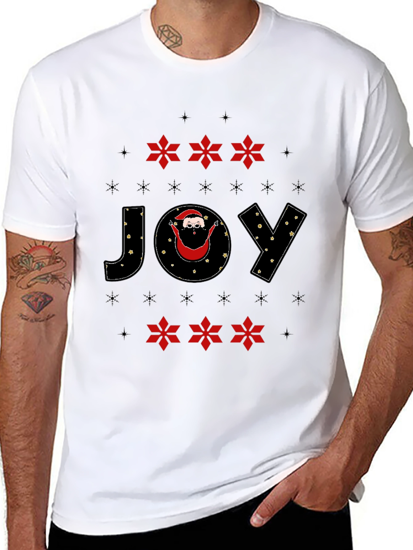 Camiseta Navideña Alegría Santa Claus