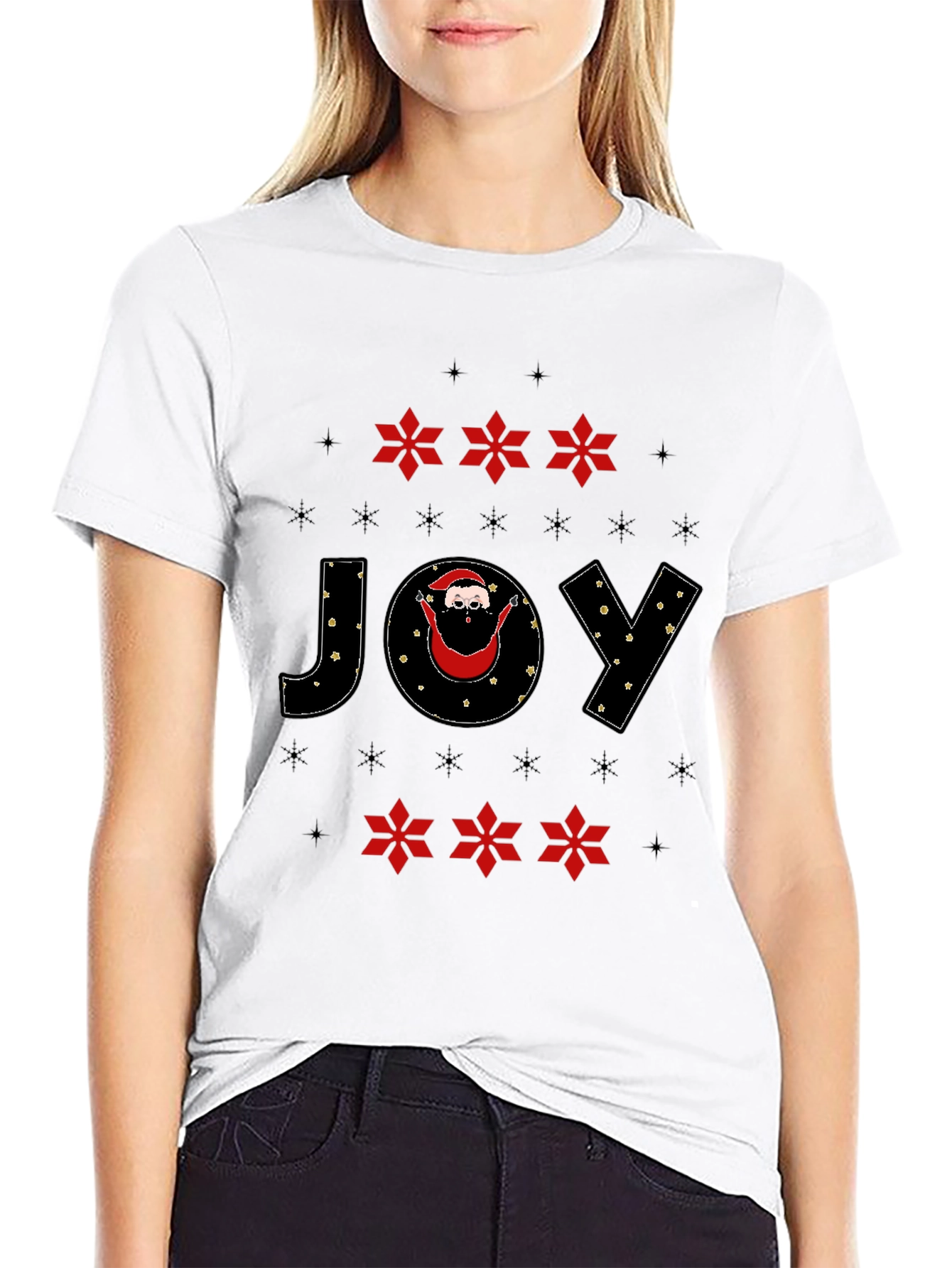 Camiseta Navideña Alegría Santa Claus
