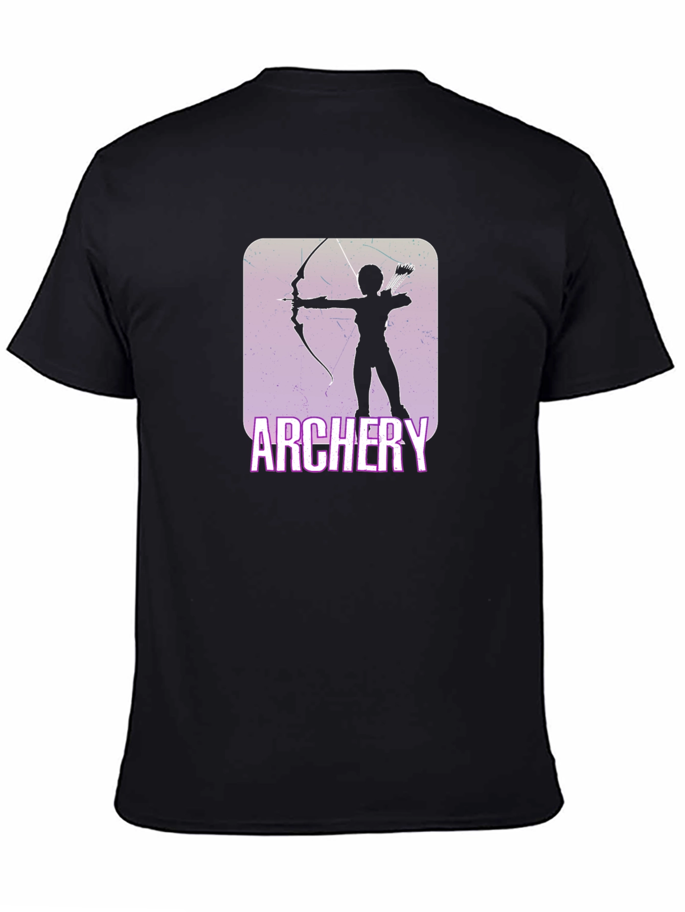 Camiseta Negra con Diseño de Arquero