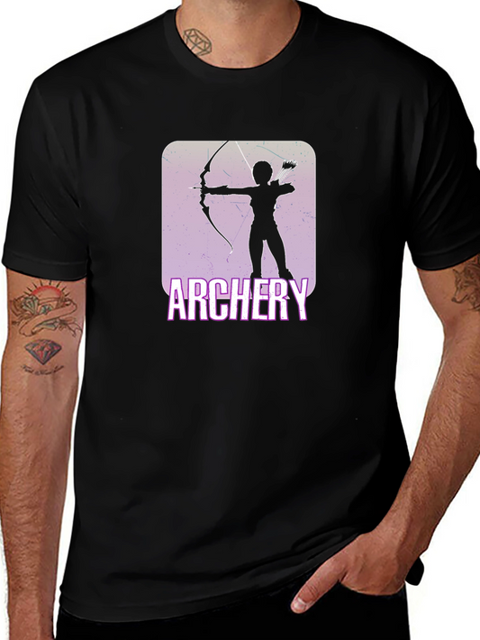 Camiseta Negra con Diseño de Arquero