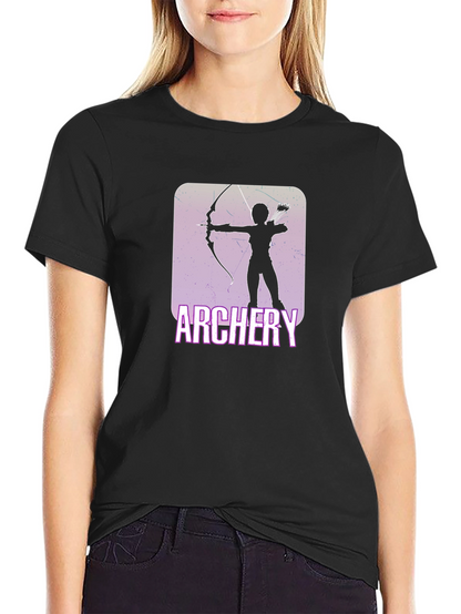 Camiseta Negra con Diseño de Arquero