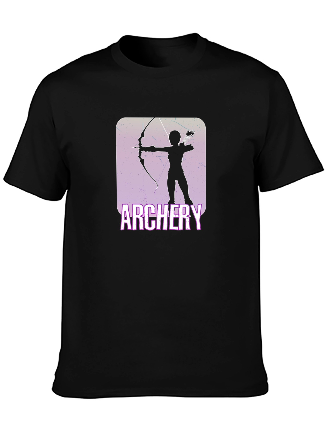 Camiseta Negra con Diseño de Arquero