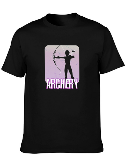 Camiseta Negra con Diseño de Arquero