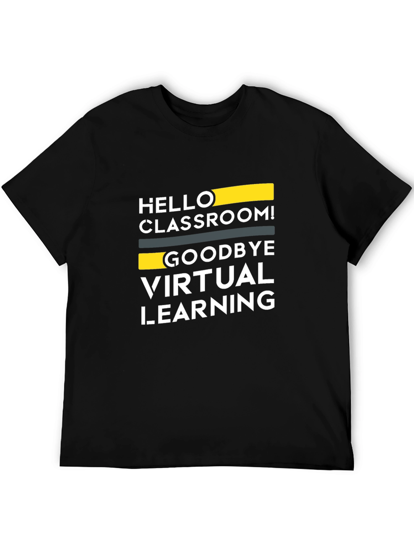 Camiseta Negra: ¡Hola Aula Adiós Aprendizaje Virtual!