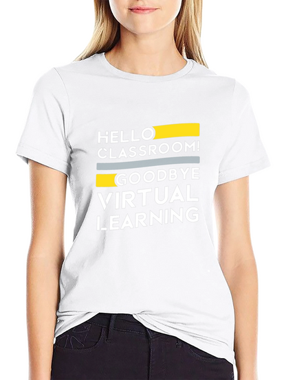 Camiseta Negra: ¡Hola Aula Adiós Aprendizaje Virtual!