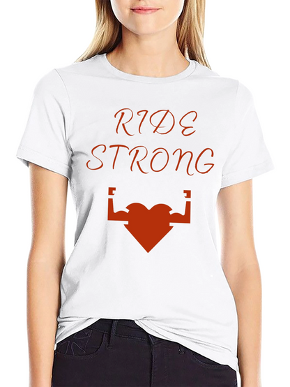 Camiseta Negra Ride Strong Corazón Musculoso