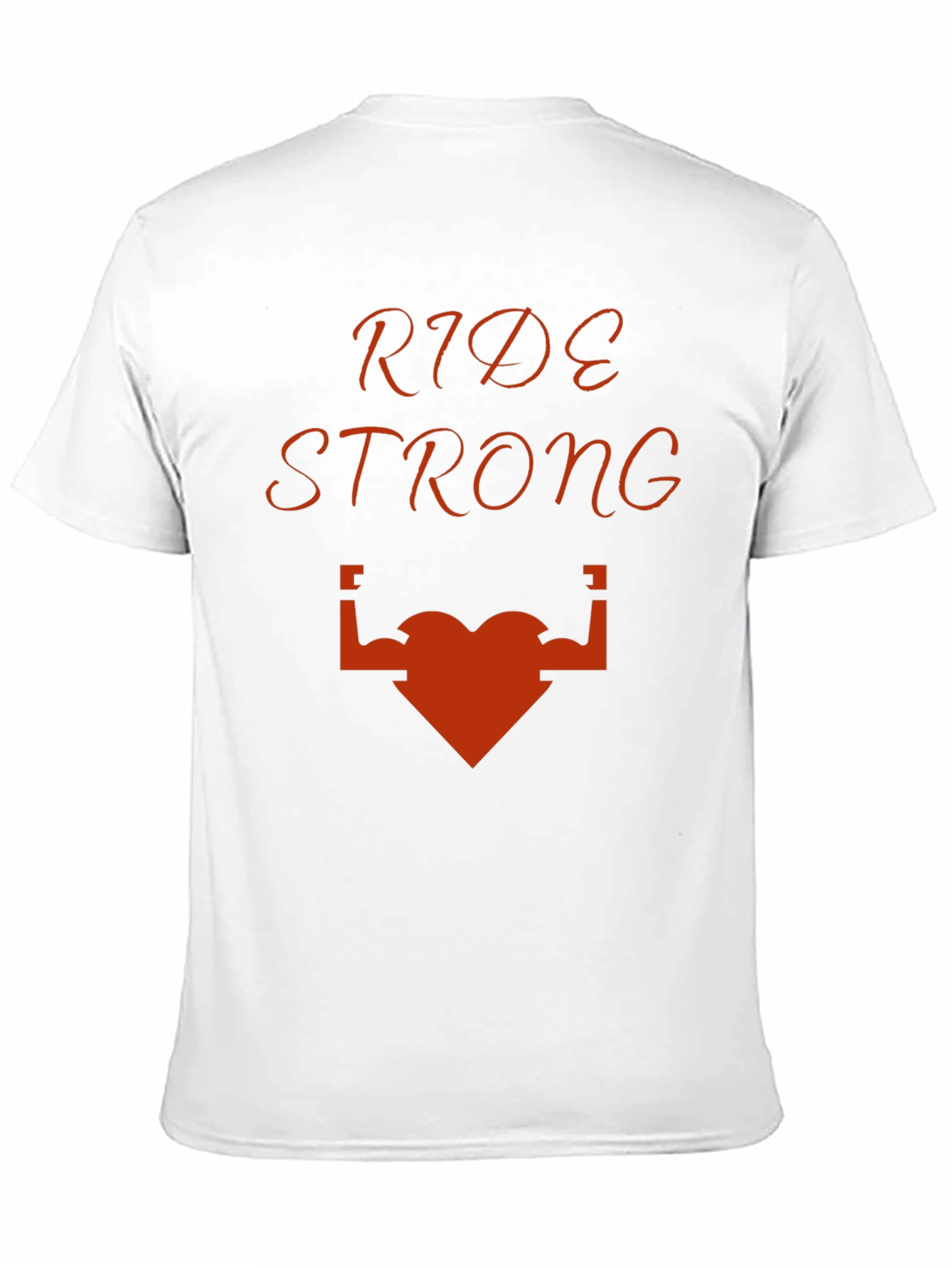 Camiseta Negra Ride Strong Corazón Musculoso