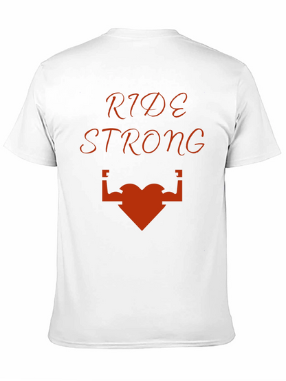 Camiseta Negra Ride Strong Corazón Musculoso