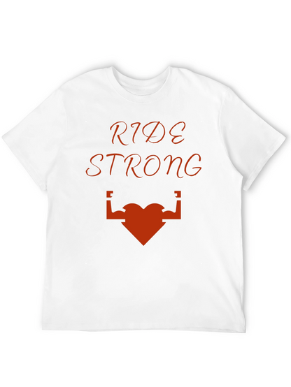 Camiseta Negra Ride Strong Corazón Musculoso