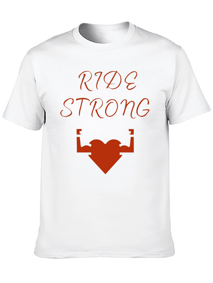 Camiseta Negra Ride Strong Corazón Musculoso
