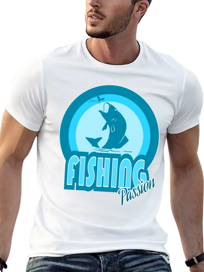 Camiseta Negra con Diseño de Pesca Passion