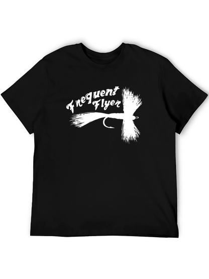 Camiseta Negra Frequent Flyer para Pescadores