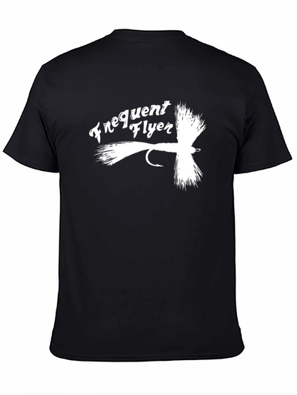 Camiseta Negra Frequent Flyer para Pescadores
