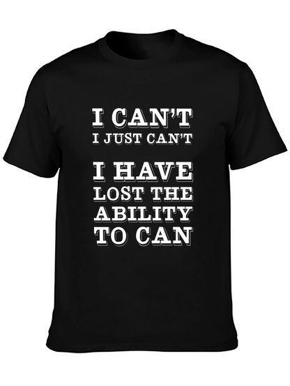 Camiseta Negra con Leyenda Divertida: ¡Ya no puedo!