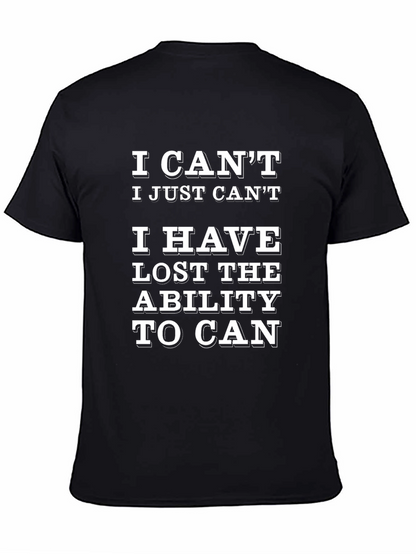Camiseta Negra con Leyenda Divertida: ¡Ya no puedo!
