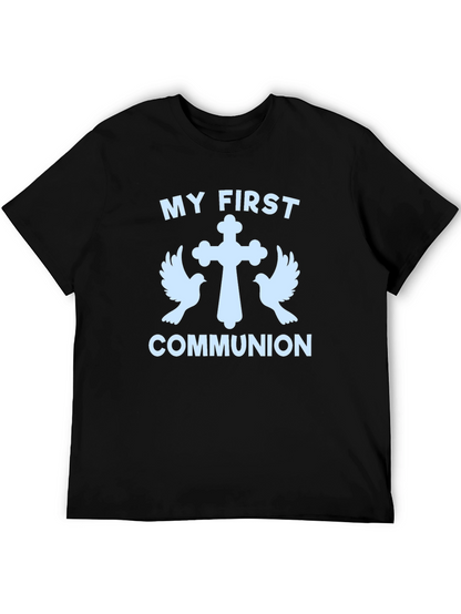 Camiseta Primera Comunión con Cruz y Palomas