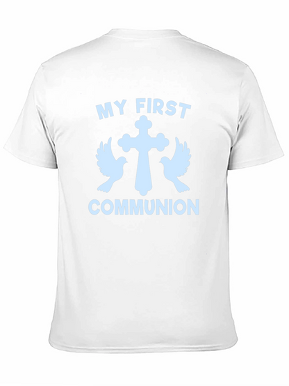 Camiseta Primera Comunión con Cruz y Palomas