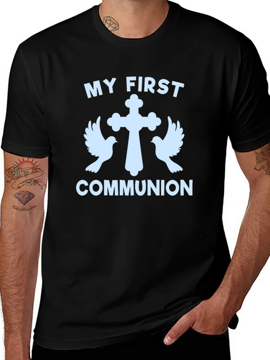 Camiseta Primera Comunión con Cruz y Palomas
