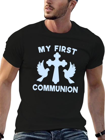 Camiseta Primera Comunión con Cruz y Palomas