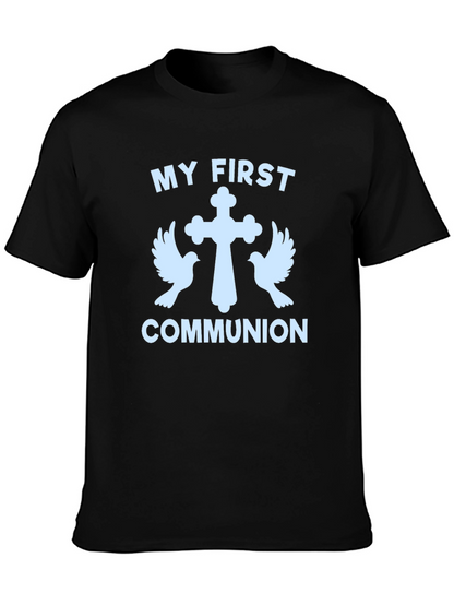 Camiseta Primera Comunión con Cruz y Palomas
