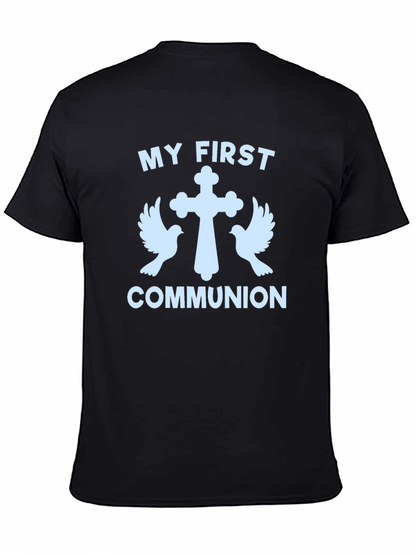 Camiseta Primera Comunión con Cruz y Palomas