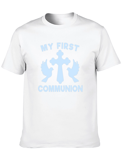 Camiseta Primera Comunión con Cruz y Palomas