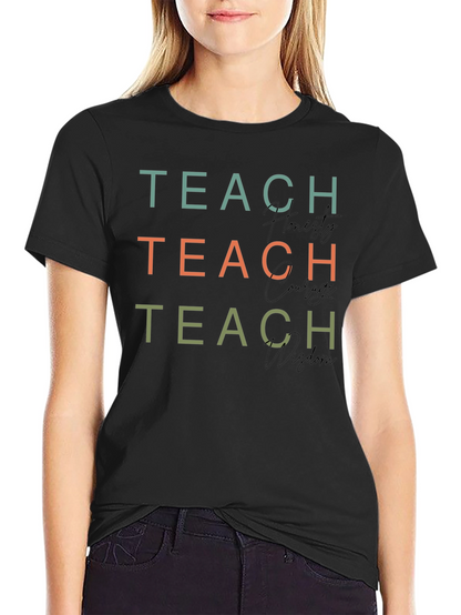 Camiseta Negra Teach Honesty Courage Wisdom