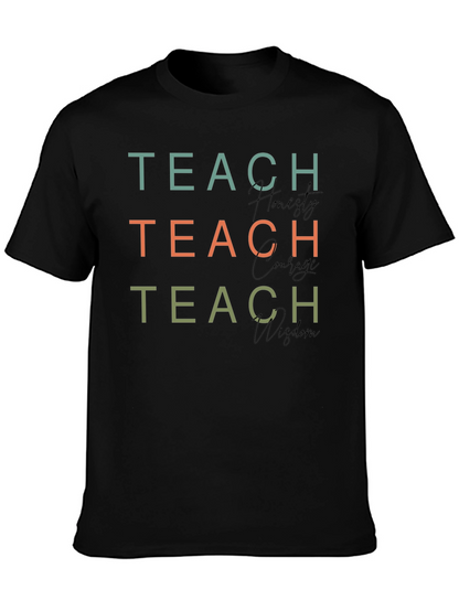 Camiseta Negra Teach Honesty Courage Wisdom
