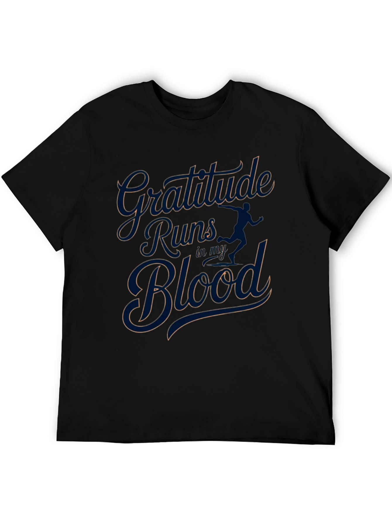 Camiseta Negra Gratitude Runs in my Blood